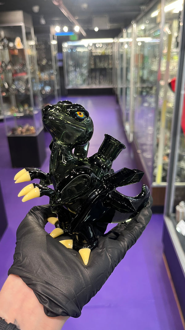 Elbo Close Mouthed Raptor with Faceted Crystals (2018)