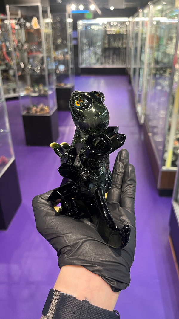 Elbo Close Mouthed Raptor with Faceted Crystals (2018)