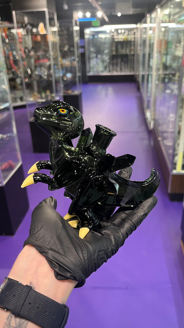Elbo Close Mouthed Raptor with Faceted Crystals (2018)