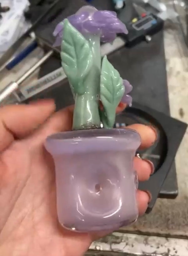 Mars Glass Flower Pot Pipe