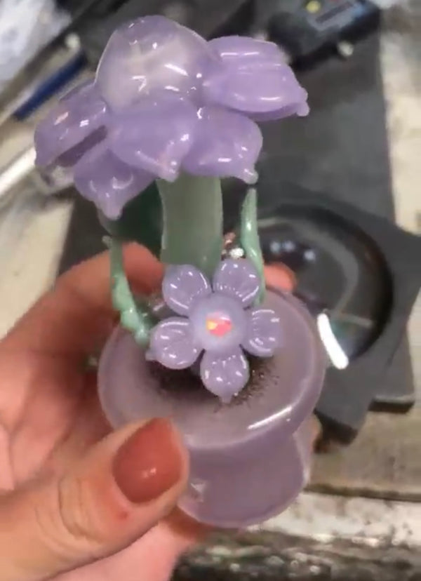 Mars Glass Flower Pot Pipe